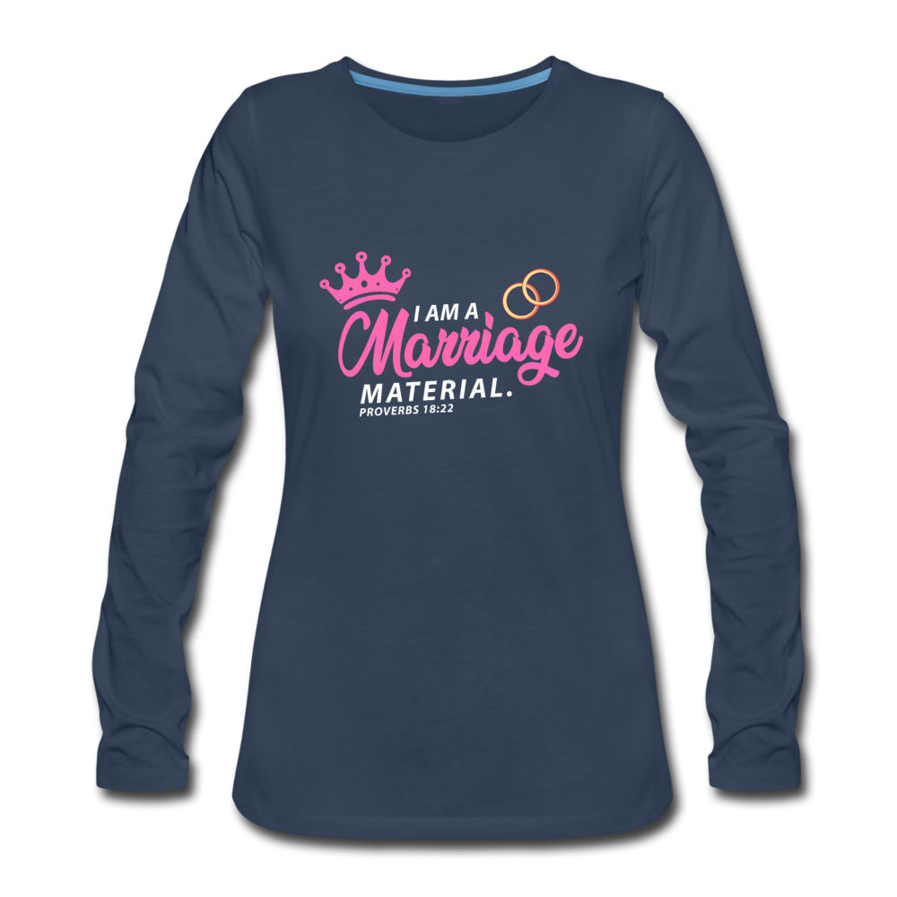 Marriage blessings Women's Premium Longsleeve Shirt - navy