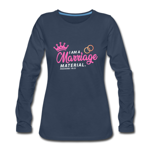 Marriage blessings Women's Premium Longsleeve Shirt - navy