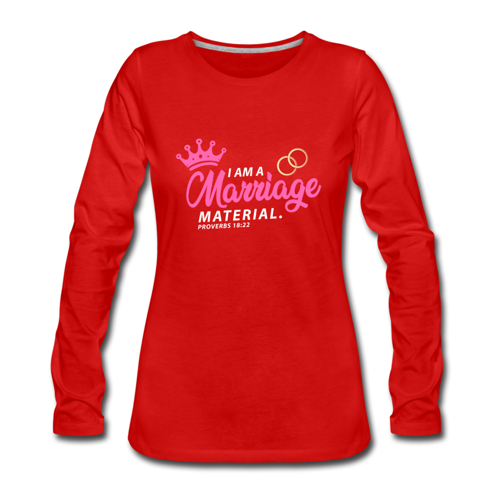 Marriage blessings Women's Premium Longsleeve Shirt - red