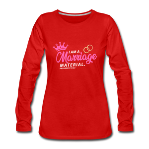 Marriage blessings Women's Premium Longsleeve Shirt - red