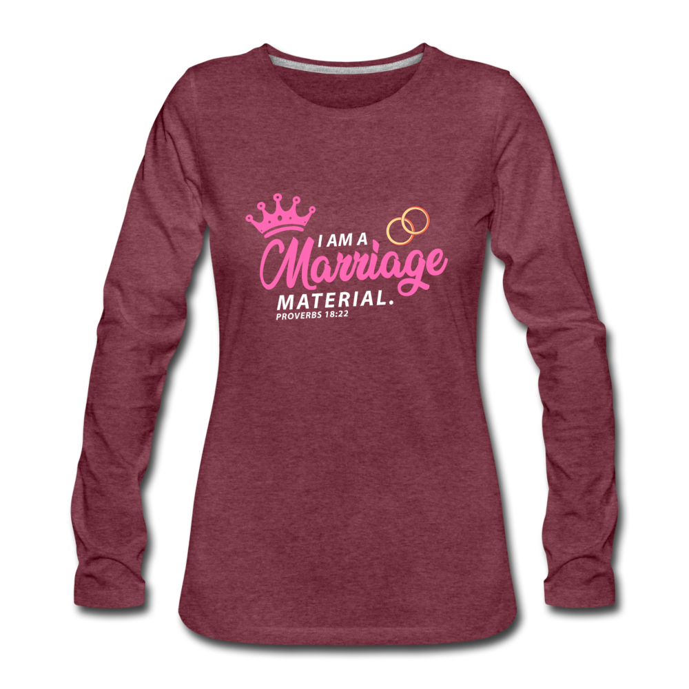 Marriage blessings Women's Premium Longsleeve Shirt - heather burgundy