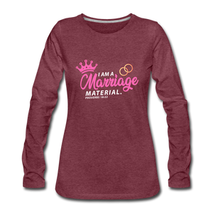 Marriage blessings Women's Premium Longsleeve Shirt - heather burgundy