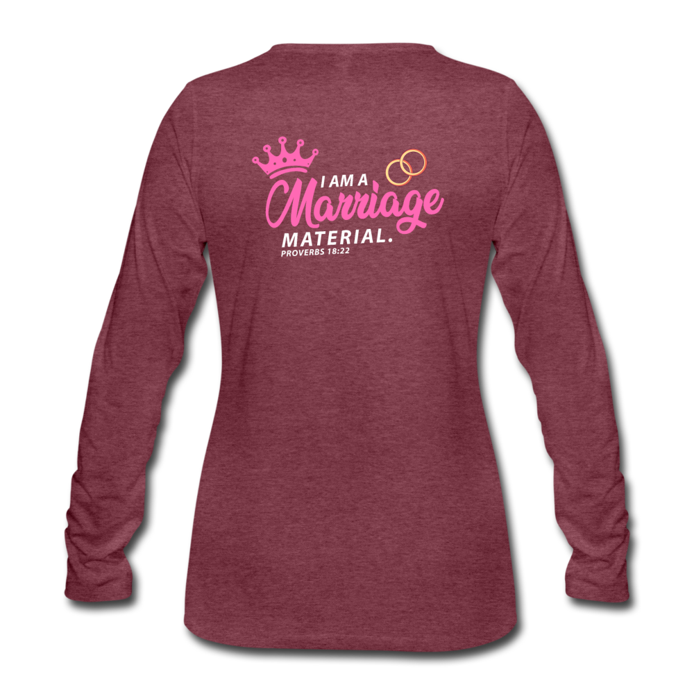 Marriage blessings Women's Premium Longsleeve Shirt - heather burgundy