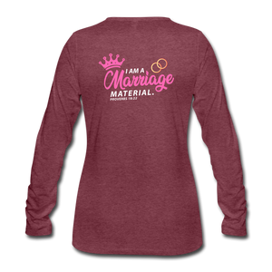 Marriage blessings Women's Premium Longsleeve Shirt - heather burgundy