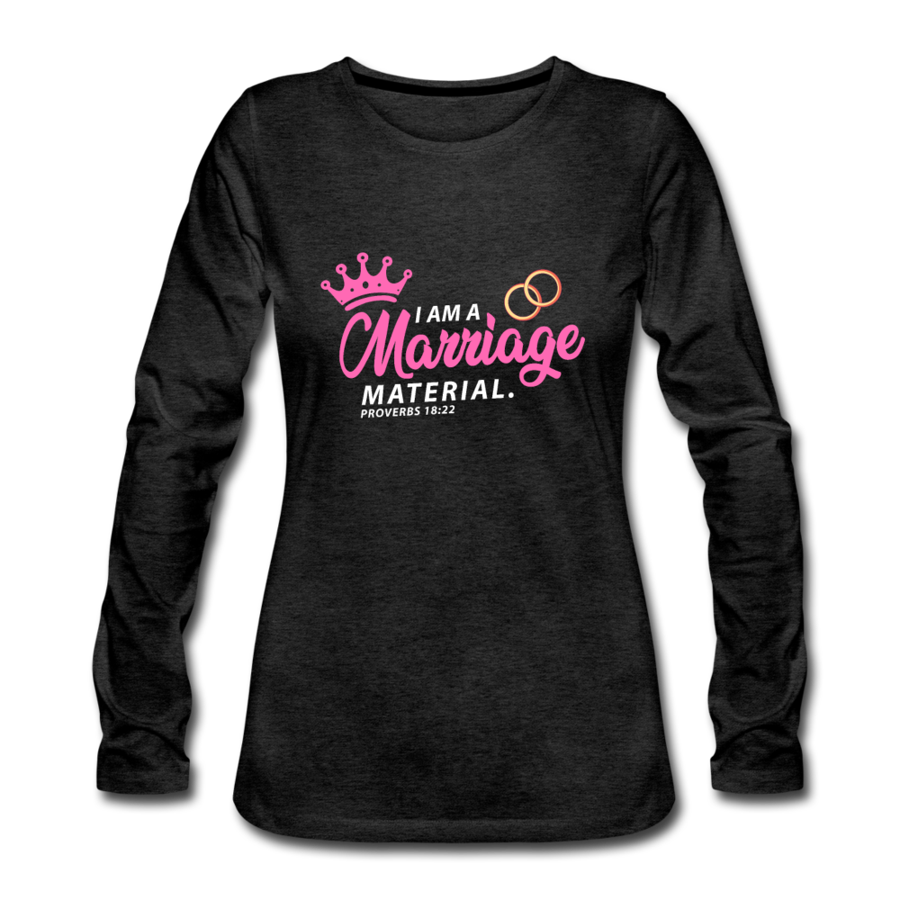 Marriage blessings Women's Premium Longsleeve Shirt - charcoal grey