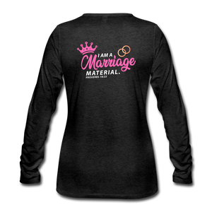 Marriage blessings Women's Premium Longsleeve Shirt - charcoal grey