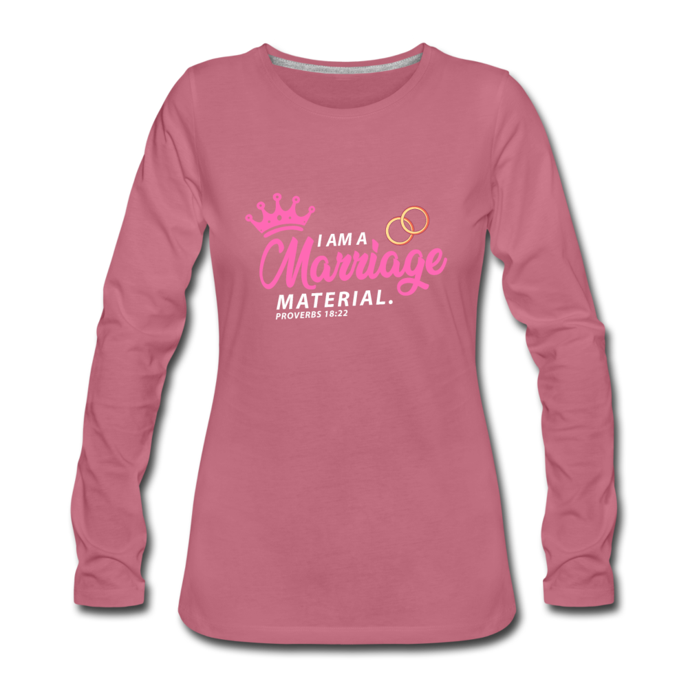 Marriage blessings Women's Premium Longsleeve Shirt - mauve