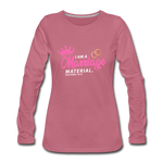 Marriage blessings Women's Premium Longsleeve Shirt - mauve