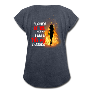 Flames of Fire - heather navy
