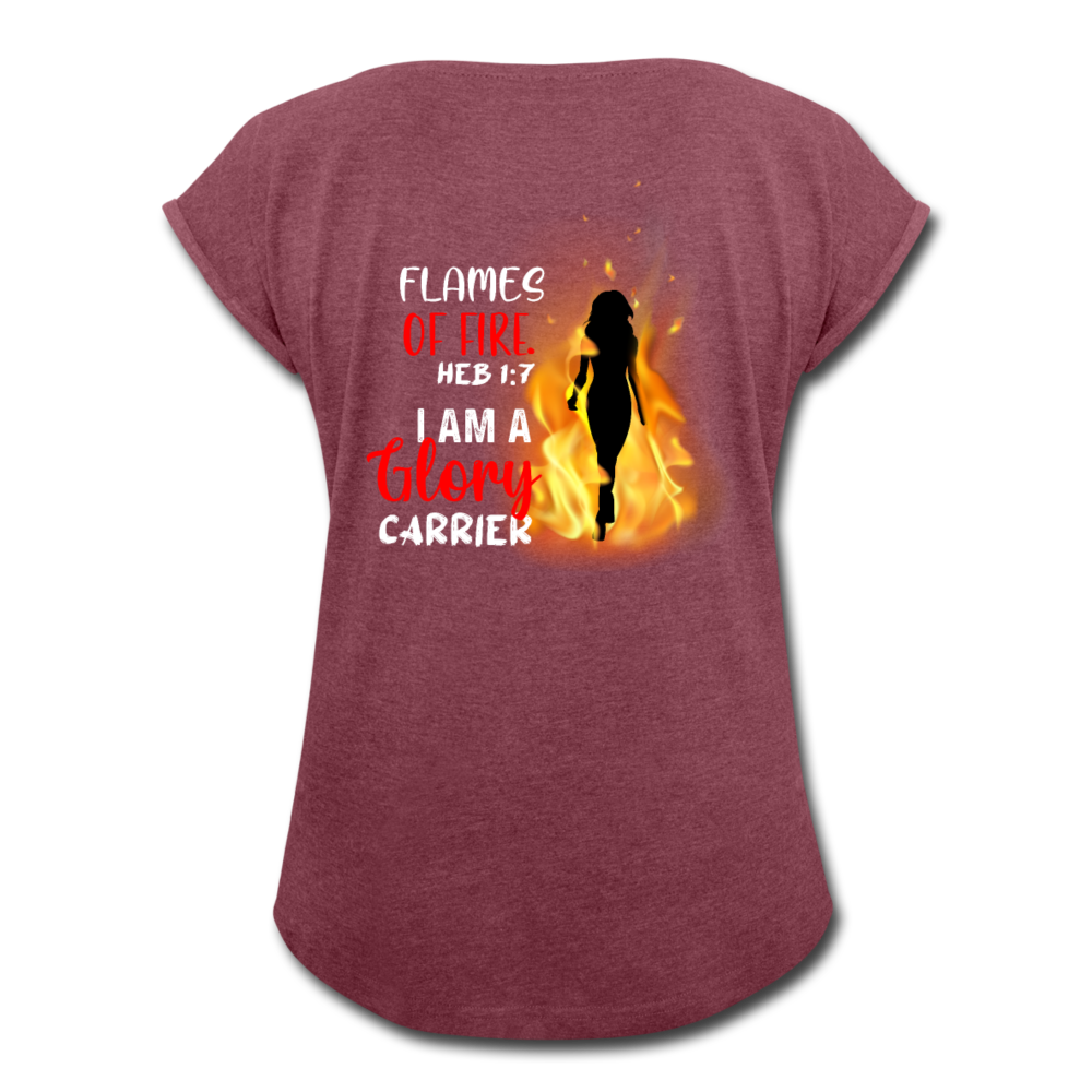 Flames of Fire - heather burgundy