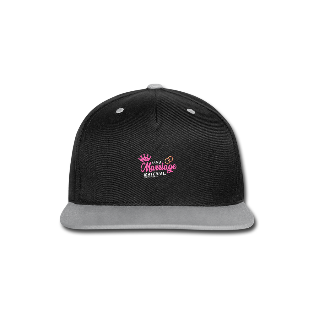 Contrast Snapback Cap - black/grey