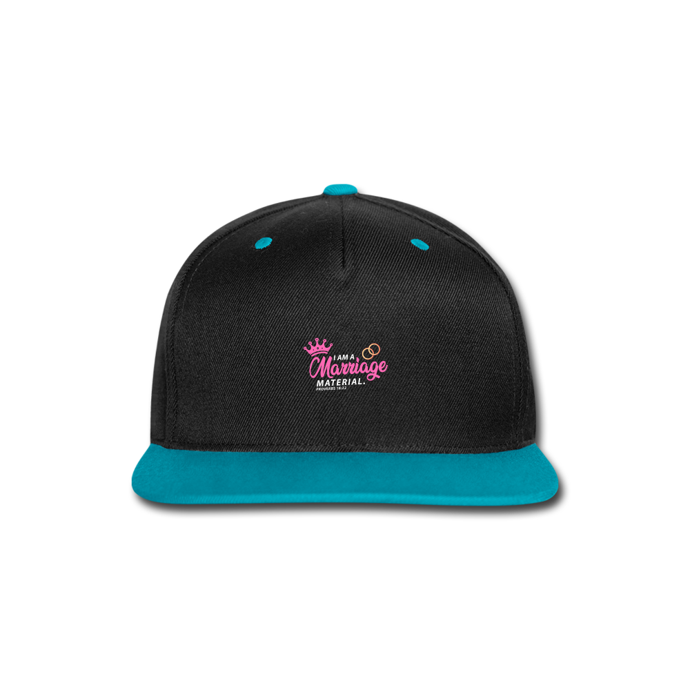 Contrast Snapback Cap - black/teal