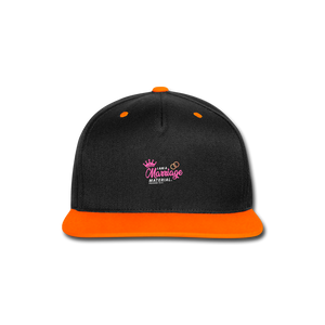 Contrast Snapback Cap - black/neon orange