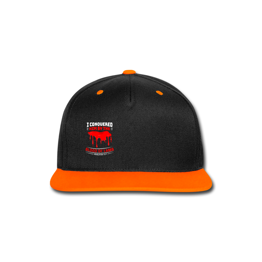 Contrast Snapback Cap - black/neon orange