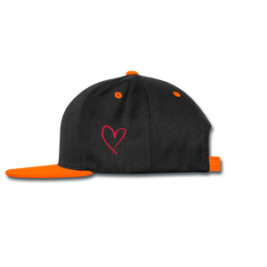 Contrast Snapback Cap - black/neon orange