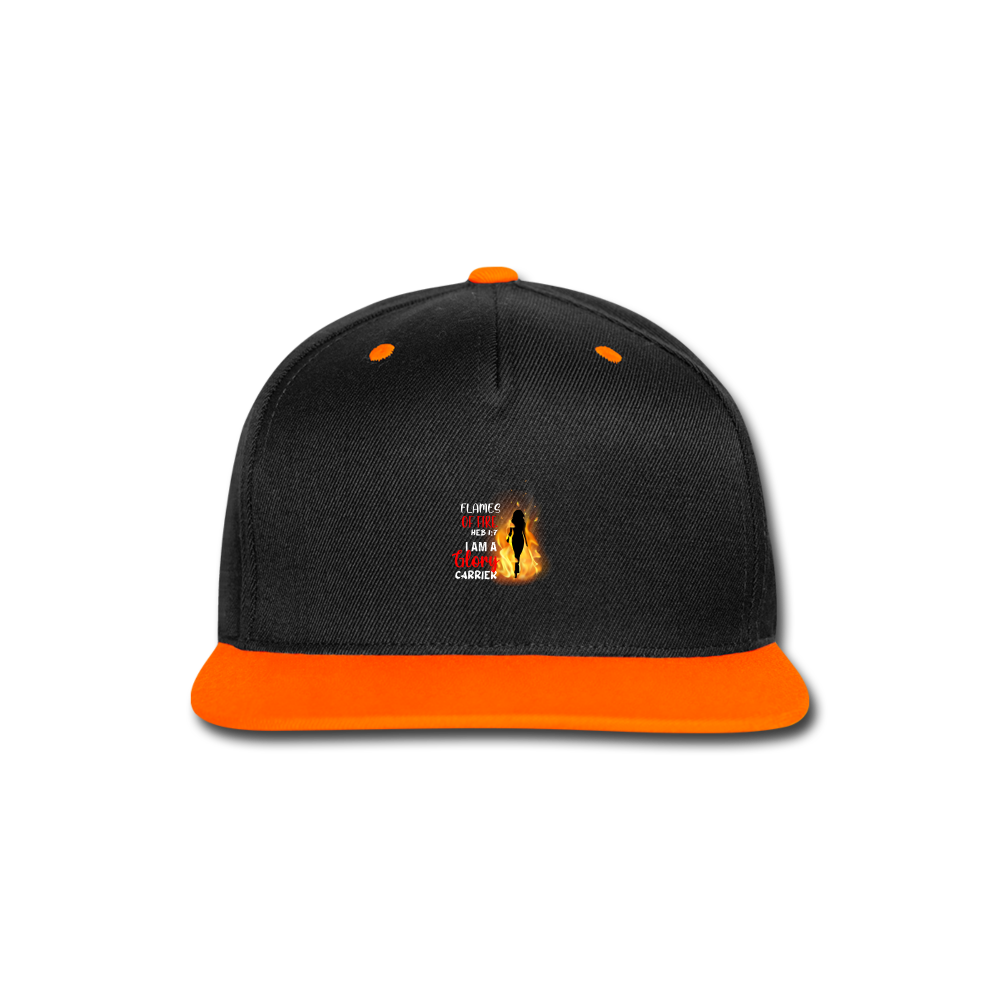 Contrast Snapback Cap - black/neon orange