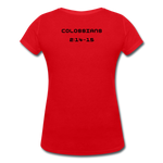 WARRIOR Women's Organic V-Neck T-Shirt - red