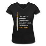 Prayer Warrior Women's Organic V-Neck T-Shirt EU/USA - black