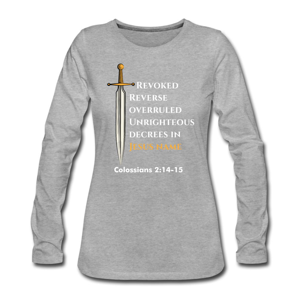 Women's Premium Longsleeve Shirt - heather grey