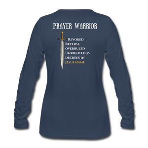 Women's Premium Longsleeve Shirt - navy