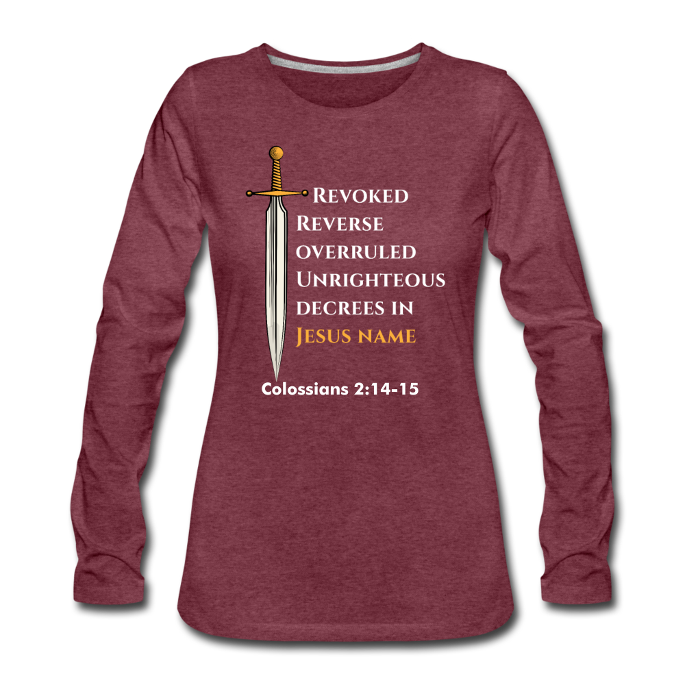 Women's Premium Longsleeve Shirt - heather burgundy