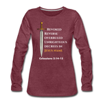 Women's Premium Longsleeve Shirt - heather burgundy