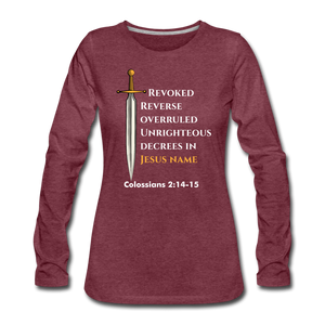 Women's Premium Longsleeve Shirt - heather burgundy