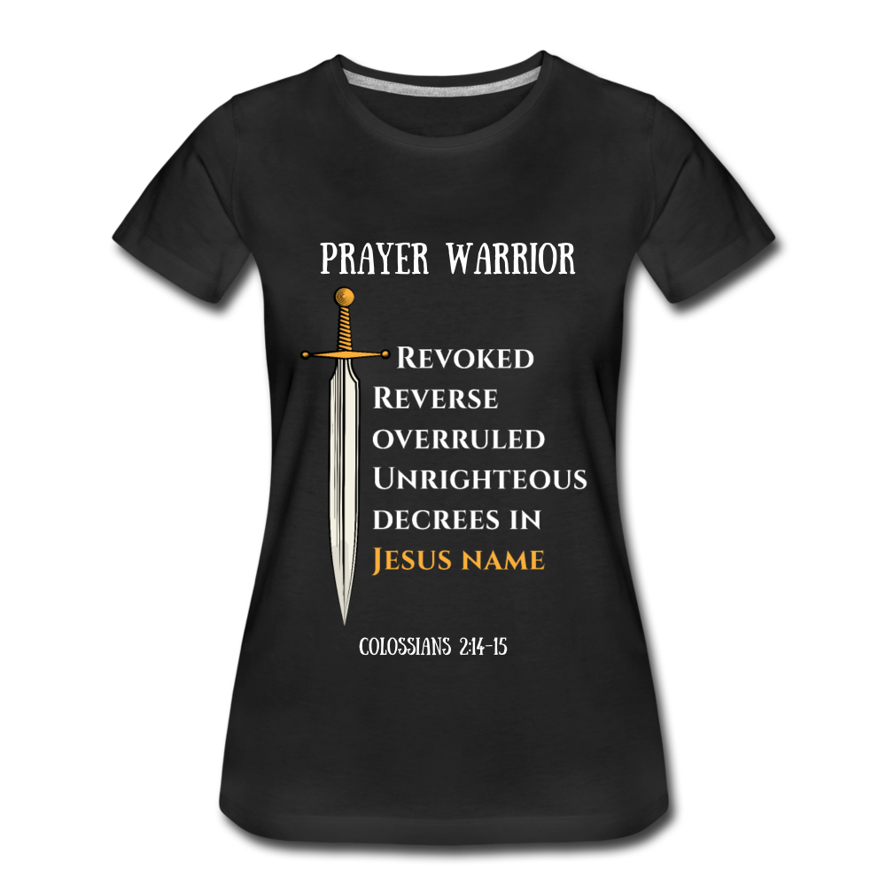 Prayer Warrior SWORD  Women’s Premium T-Shirt EU/USA - black