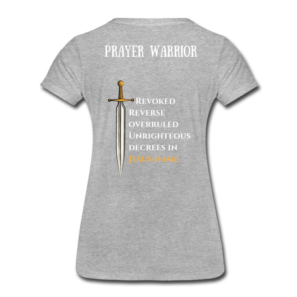 Prayer Warrior SWORD  Women’s Premium T-Shirt EU/USA - heather grey