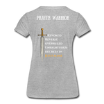 Prayer Warrior SWORD  Women’s Premium T-Shirt EU/USA - heather grey