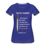 Prayer Warrior SWORD  Women’s Premium T-Shirt EU/USA - royal blue