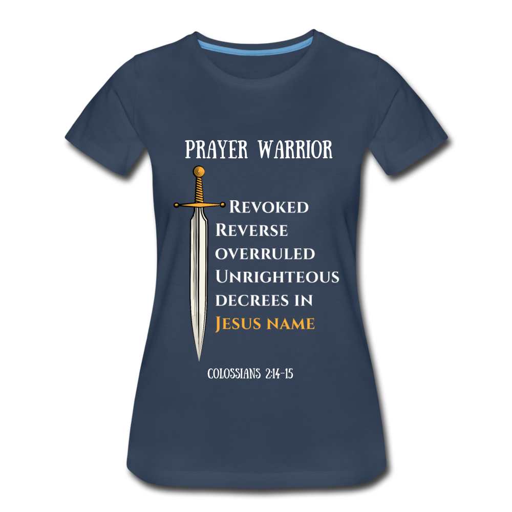 Prayer Warrior SWORD  Women’s Premium T-Shirt EU/USA - navy