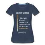 Prayer Warrior SWORD  Women’s Premium T-Shirt EU/USA - navy