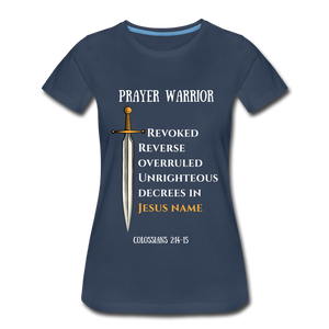 Prayer Warrior SWORD  Women’s Premium T-Shirt EU/USA - navy