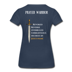 Prayer Warrior SWORD  Women’s Premium T-Shirt EU/USA - navy