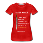 Prayer Warrior SWORD  Women’s Premium T-Shirt EU/USA - red