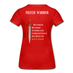 Prayer Warrior SWORD  Women’s Premium T-Shirt EU/USA - red