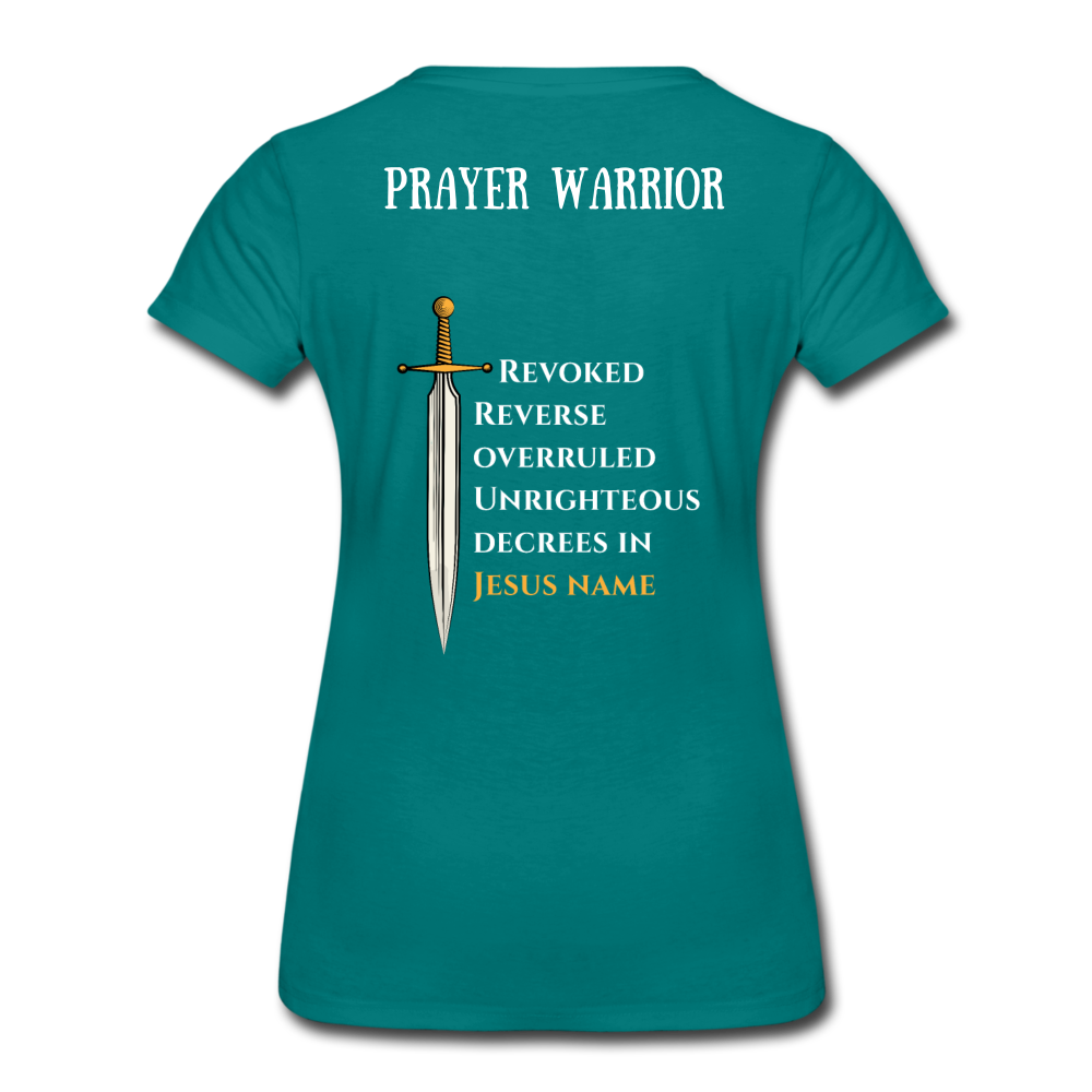 Prayer Warrior SWORD  Women’s Premium T-Shirt EU/USA - diva blue