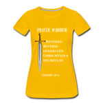 Prayer Warrior SWORD  Women’s Premium T-Shirt EU/USA - sun yellow