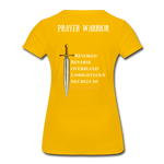 Prayer Warrior SWORD  Women’s Premium T-Shirt EU/USA - sun yellow