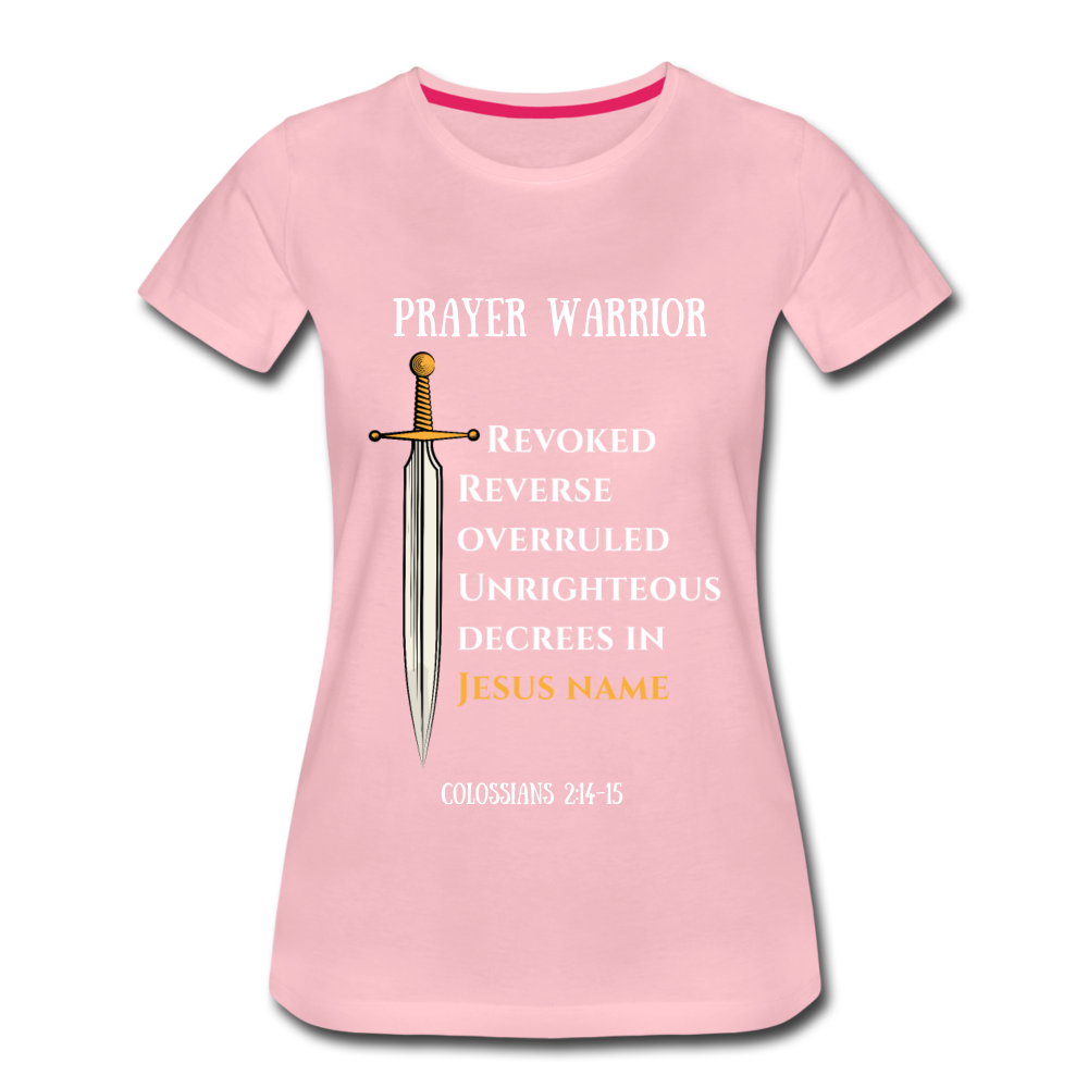 Prayer Warrior SWORD  Women’s Premium T-Shirt EU/USA - rose shadow