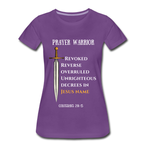 Prayer Warrior SWORD  Women’s Premium T-Shirt EU/USA - purple