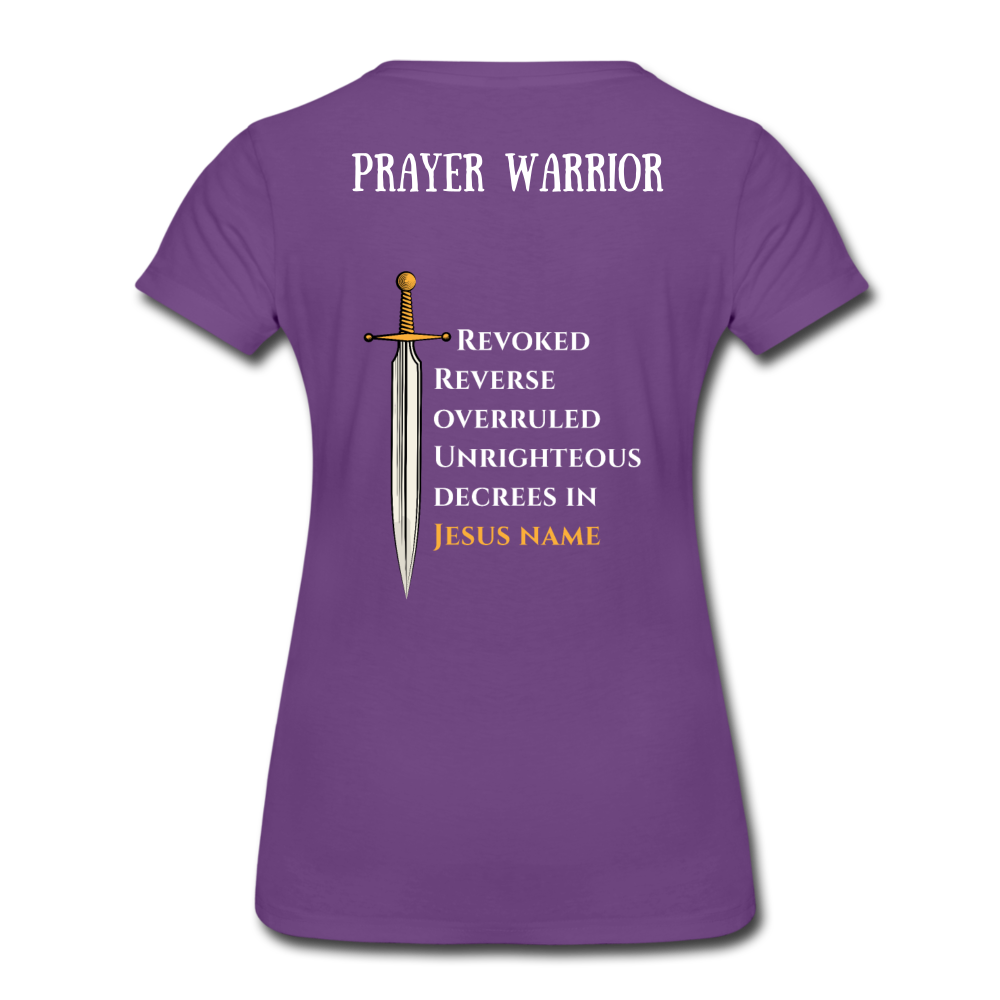 Prayer Warrior SWORD  Women’s Premium T-Shirt EU/USA - purple