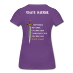 Prayer Warrior SWORD  Women’s Premium T-Shirt EU/USA - purple