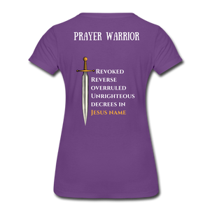 Prayer Warrior SWORD  Women’s Premium T-Shirt EU/USA - purple