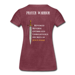 Prayer Warrior SWORD  Women’s Premium T-Shirt EU/USA - heather burgundy