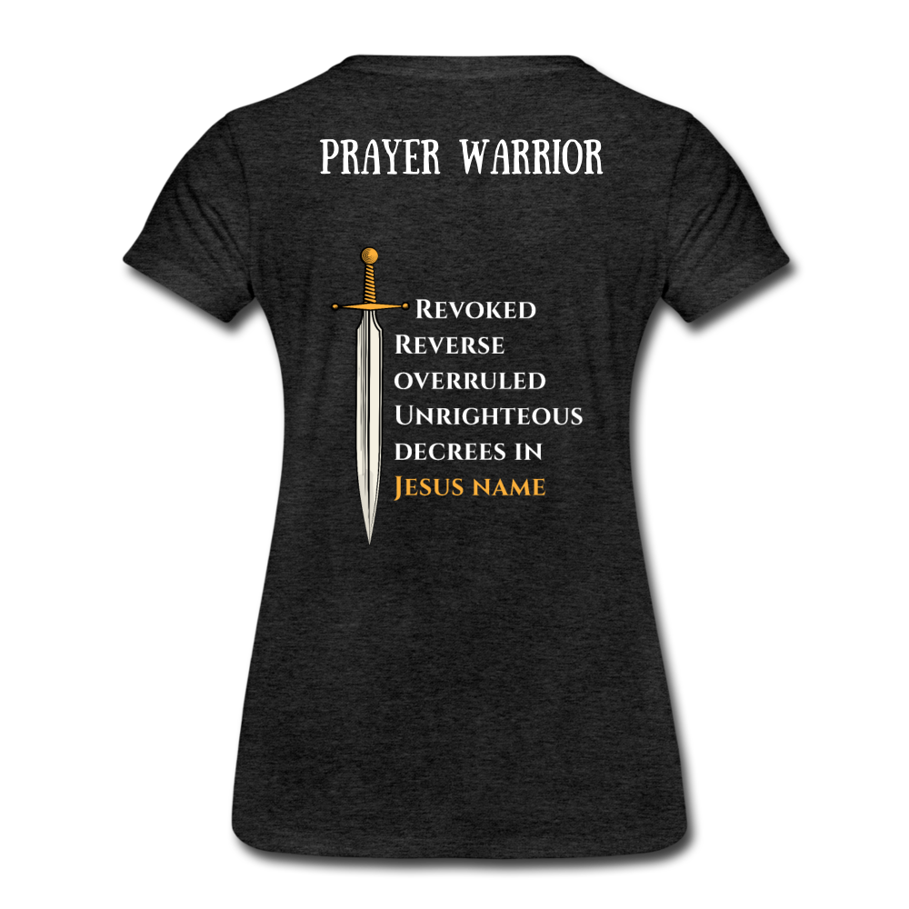 Prayer Warrior SWORD  Women’s Premium T-Shirt EU/USA - charcoal grey