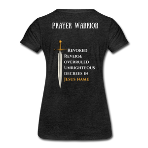 Prayer Warrior SWORD  Women’s Premium T-Shirt EU/USA - charcoal grey