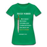 Prayer Warrior SWORD  Women’s Premium T-Shirt EU/USA - kelly green