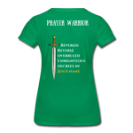 Prayer Warrior SWORD  Women’s Premium T-Shirt EU/USA - kelly green